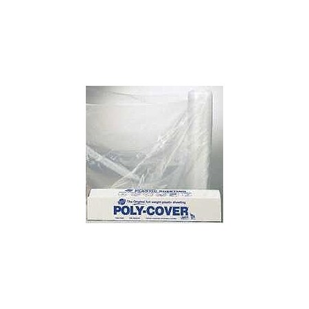 Poly-Cover Poly-Cover 4X10-C Masking Sheet, 100 ft L, 10 ft W, 4 mil THK, Clear 4X10-C